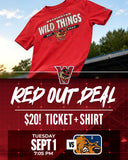 RED OUT TICKET AND SHIRT DEAL