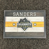 Autographed Celebrity Softball Plaque