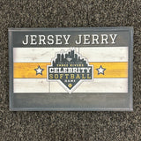 Autographed Celebrity Softball Plaque