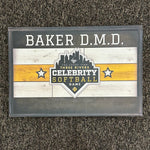 Autographed Celebrity Softball Plaque