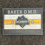 Autographed Celebrity Softball Plaque