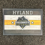 Autographed Celebrity Softball Plaque