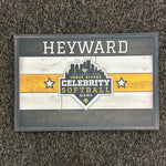 Autographed Celebrity Softball Plaque