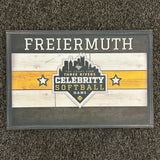 Autographed Celebrity Softball Plaque